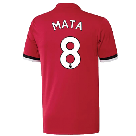 Manchester United 2017-18 Home Shirt ((Excellent) L) (Mata 8)