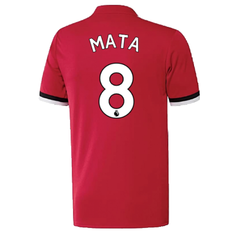 Manchester United 2017-18 Home Shirt ((Excellent) S) (Mata 8)