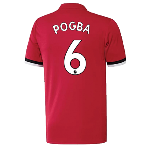 Manchester United 2017-18 Home Shirt ((Excellent) S) (Pogba 6)