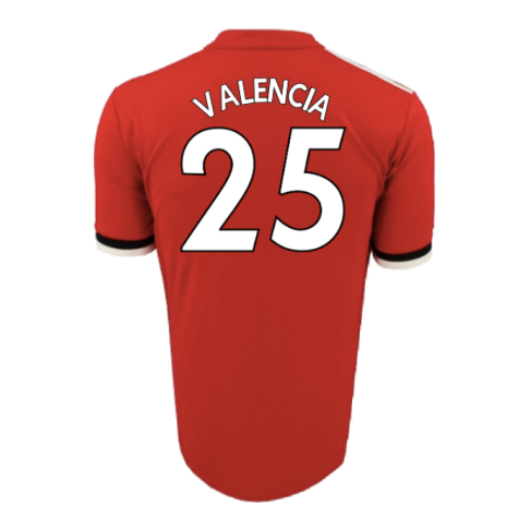 Manchester United 2017-18 Home Shirt (L) (Very Good) (Valencia 25)