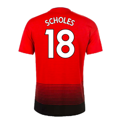 Manchester United 2018-19 Home Shirt (2XL) (Very Good) (Scholes 18)