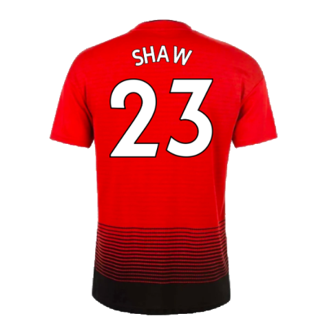 Manchester United 2018-19 Home Shirt (M) (Excellent) (Shaw 23)