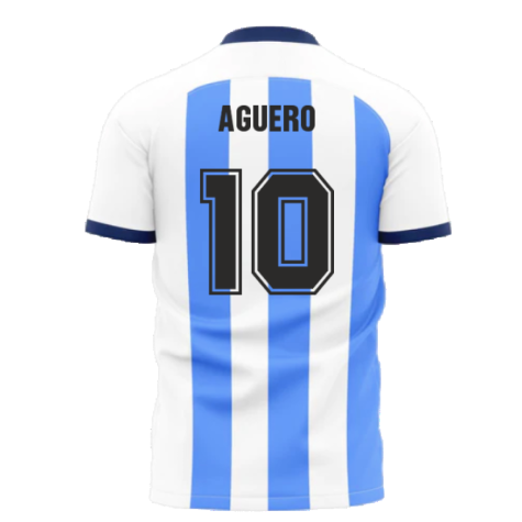 Messi x Maradona Argentina World Cup Tribute Shirt (AGUERO 10)