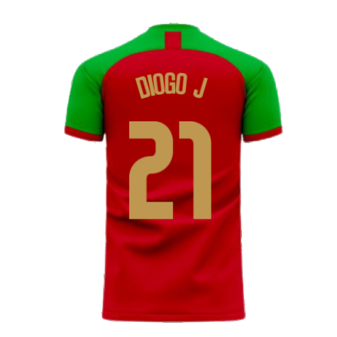 Portugal 2020-2021 Home Concept Football Kit (Fans Culture) (DIOGO J. 21)