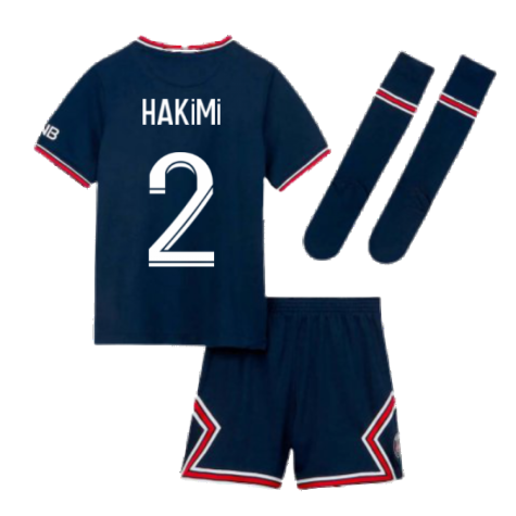 PSG 2021-2022 Little Boys Home Kit (HAKIMI 2)