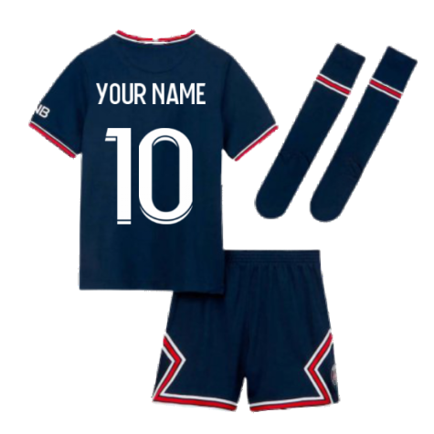 PSG 2021-2022 Little Boys Home Kit (Your Name)