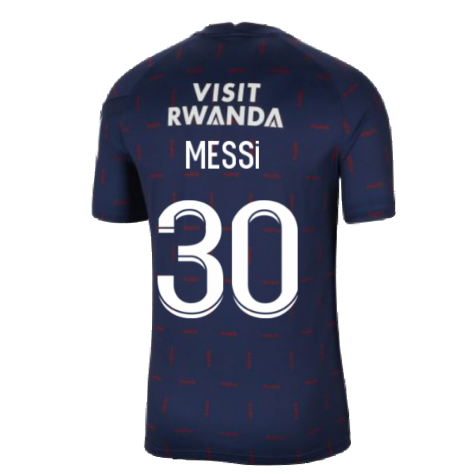 PSG 2021-2022 Pre-Match Training Shirt (Navy) (MESSI 30)