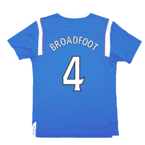 Rangers 2011-12 Home Shirt (M) (Excellent) (Broadfoot 4)