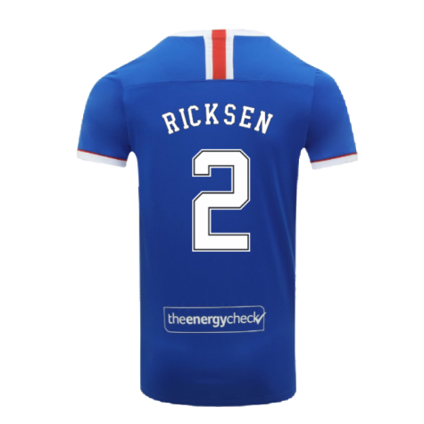 Rangers 2020-21 Home Shirt (S) (Mint) (RICKSEN 2)