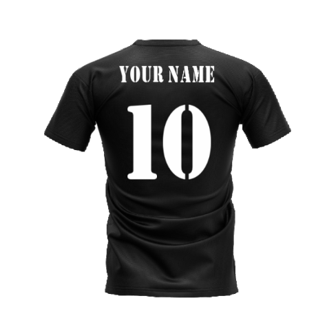 Real Madrid 2002-2003 Retro Shirt T-shirt (Black) (Your Name)