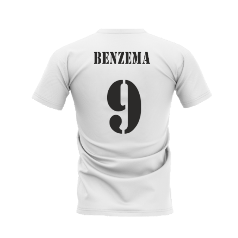 Real Madrid 2002-2003 Retro Shirt T-shirt - Text (White) (BENZEMA 9)