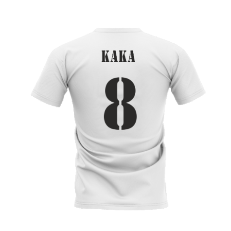 Real Madrid 2002-2003 Retro Shirt T-shirt - Text (White) (KAKA 8)