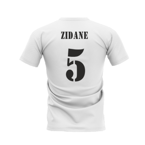 Real Madrid 2002-2003 Retro Shirt T-shirt - Text (White) (ZIDANE 5)