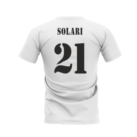 Real Madrid 2002-2003 Retro Shirt T-shirt (White) (SOLARI 21)