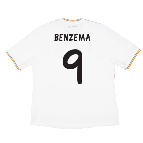 Real Madrid 2013-14 Home (M) (Very Good) (BENZEMA 9)