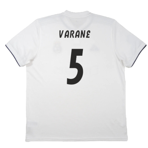 Real Madrid 2018-19 Home Shirt (S) (Very Good) (Varane 5)