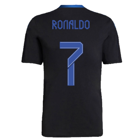 Real Madrid 2021-2022 Training Shirt (Black) (RONALDO 7)