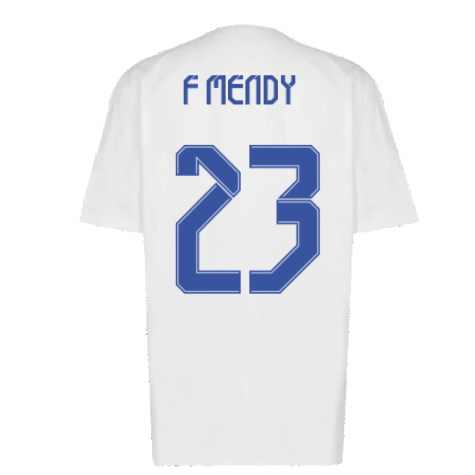 Real Madrid 2021-2022 Training Tee (White-Blue) (F MENDY 23)