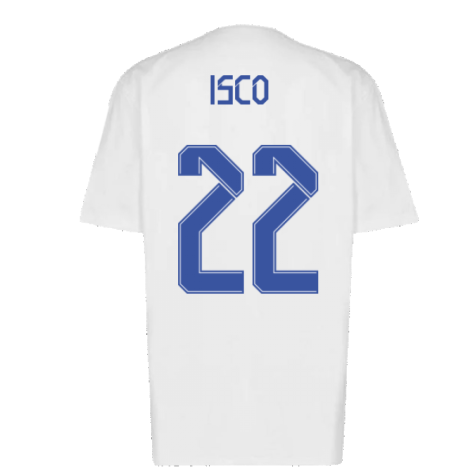 Real Madrid 2021-2022 Training Tee (White-Blue) (ISCO 22)