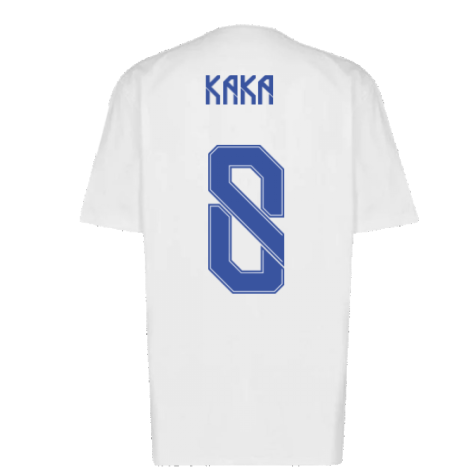 Real Madrid 2021-2022 Training Tee (White-Blue) (KAKA 8)