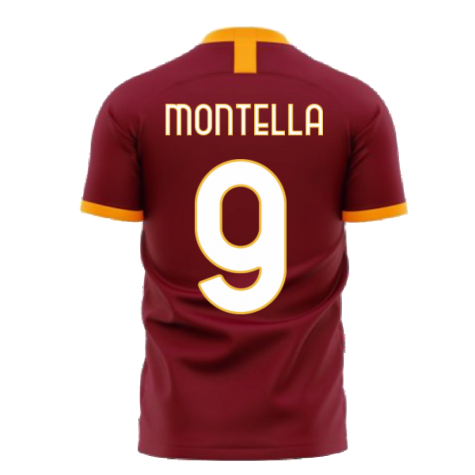 Roma 2025-2026 Home Concept Football Kit (Libero) - No Sponsor (MONTELLA 9)