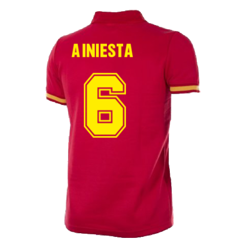 Spain 1988 Retro Football Shirt (A.INIESTA 6)