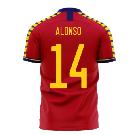 Spain 2024-2025 Home Concept Football Kit (Libero) (ALONSO 14)