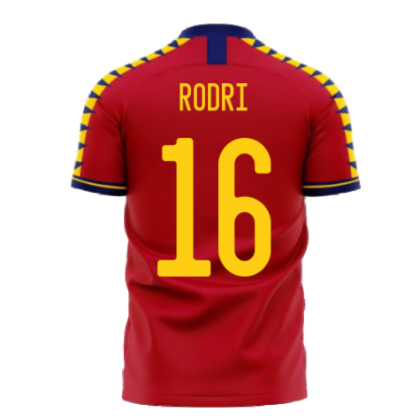 Spain 2024-2025 Home Concept Football Kit (Libero) (RODRI 16)