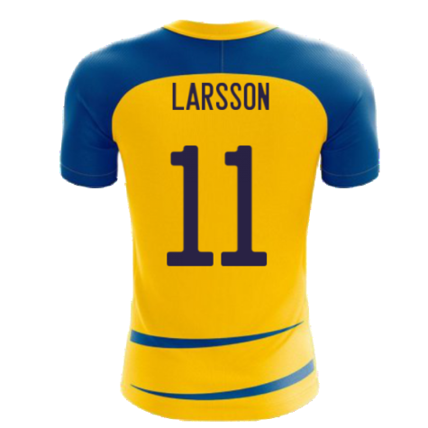 Sweden 2024-2025 Home Concept Football Kit (Airo) (LARSSON 11)