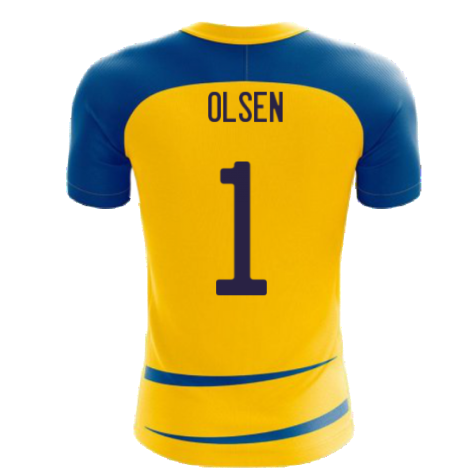 Sweden 2024-2025 Home Concept Football Kit (Airo) (OLSEN 1)