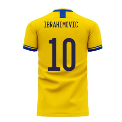 Sweden 2024-2025 Home Concept Football Kit (Libero) (IBRAHIMOVIC 10)