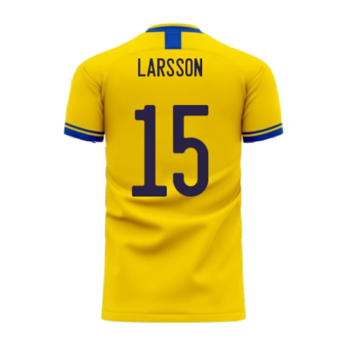 Sweden 2024-2025 Home Concept Football Kit (Libero) (LARSSON 15)