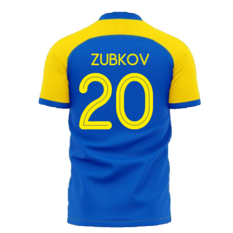 Ukraine Stop War Concept Football Kit (Libero) - Blue (ZUBKOV 20)