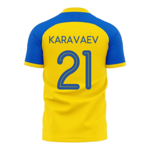 Ukraine Stop War Concept Football Kit (Libero) - Yellow (KARAVAEV 21)