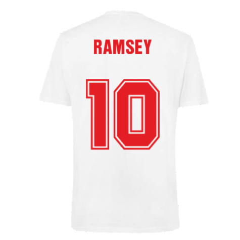 Wales 2021 Polyester T-Shirt (White) (RAMSEY 10)