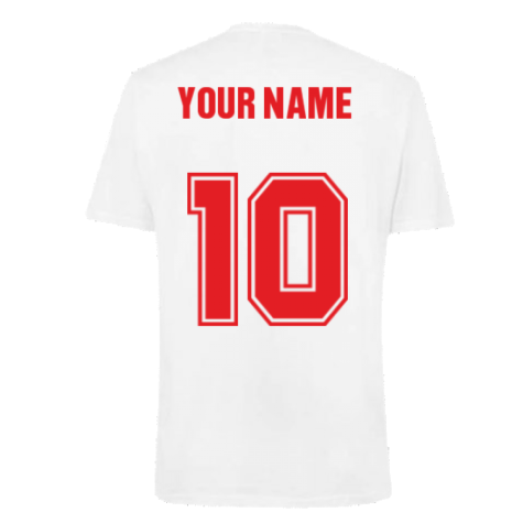 Wales 2021 Polyester T-Shirt (White) (Your Name)