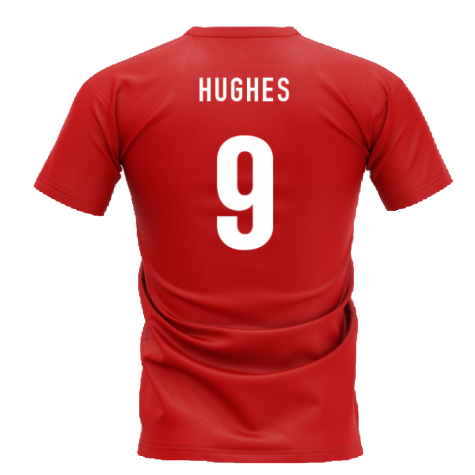 Wales Football Team T-Shirt - Red (HUGHES 9)