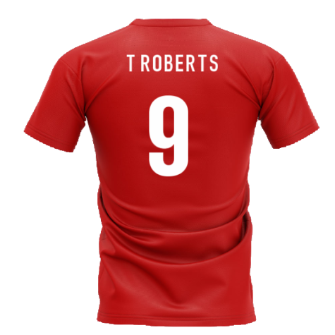 Wales Football Team T-Shirt - Red (T ROBERTS 9)