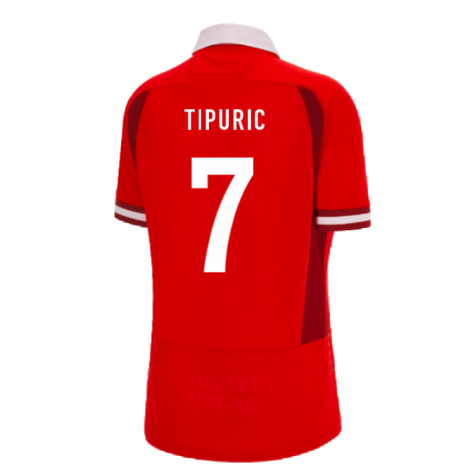 Wales RWC 2023 WRU Home Rugby Shirt (Ladies) (Tipuric 7)