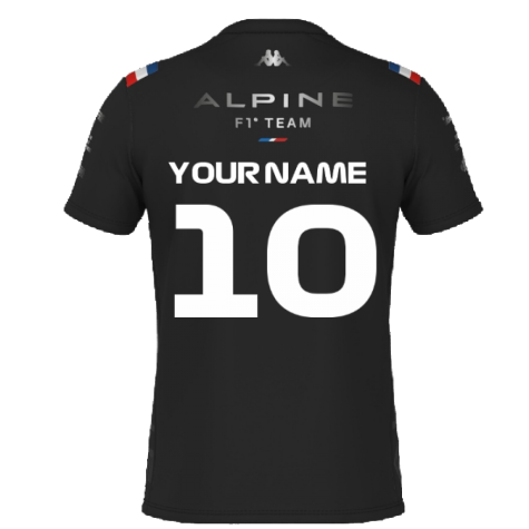 2022 Alpine Team T-Shirt (Black) (Your Name)