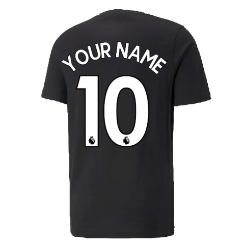 2022-2023 Man City FtblCulture Tee (Black) (Your Name)