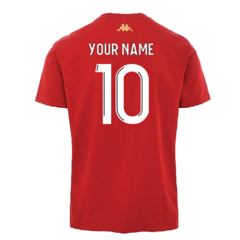 2022-2023 Monaco Cotton T-Shirt (Red) (Your Name)