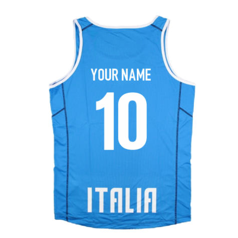 2022-2023 Italy Sleeveless Rugby Vest (Blue) (Your Name)