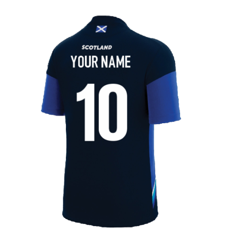 2022-2023 Scotland Travel Polycotton Shirt (Navy) (Your Name)