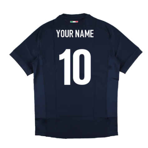 2022-2023 Italy Rugby Warm Up Training Shirt (Navy) (Your Name)