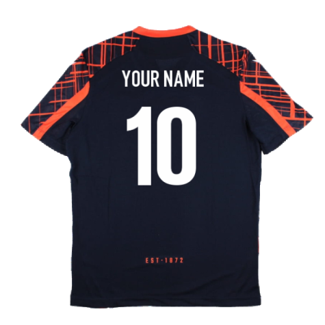 2022-2023 Edinburgh Rugby Poly Dry Gym Shirt (Navy) (Your Name)