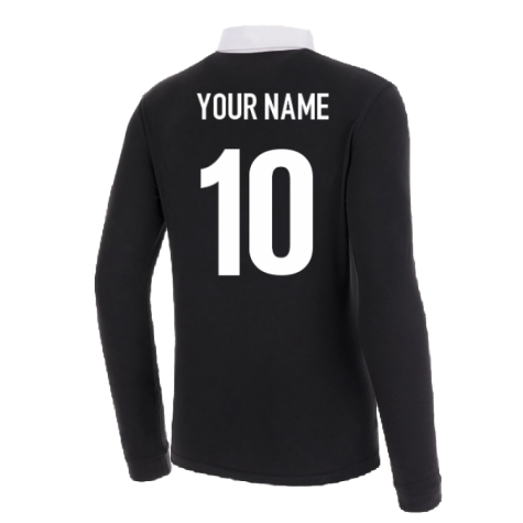 Wales RWC 2023 Rugby LS Jersey (Black) (Your Name)