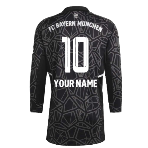 2022-2023 Bayern Munich Home Goalkeeper Shirt (Black) (Your Name)