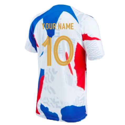 2022-2023 France Pre-Match Training Shirt (White) (Your Name)
