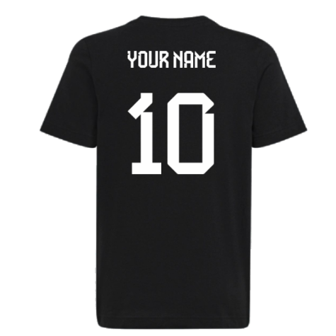 Messi Football GOAT Graphic Tee (Black) - Kids (Your Name)